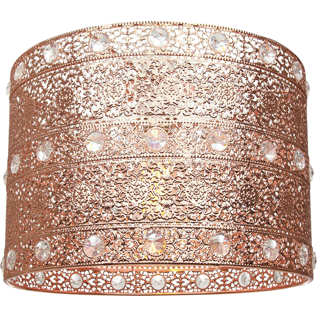 Antique Acrylic Gem Moroccan Style Chandelier Pendant Light Shade Fitting - Copper - One Size