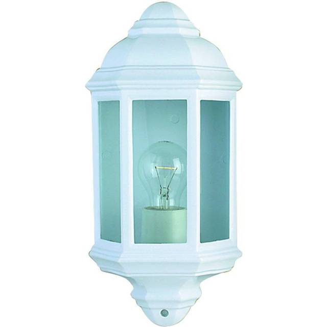 Traditional Outdoor Half Round Wall Light Lantern. Cast Aluminium