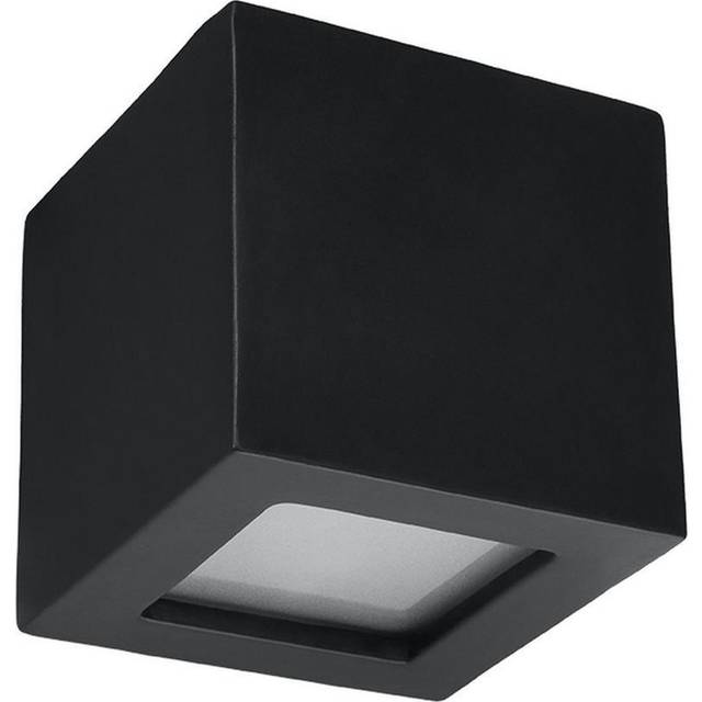 Sollux Wall Lamp Ceramic Leo Black, Black