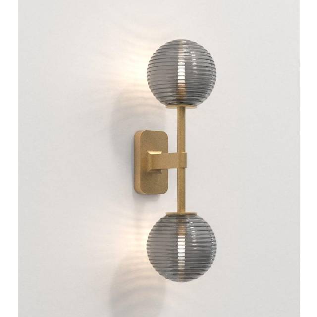 Astro 1429008 Tacoma Twin Bathroom Wall Light Antique Brass