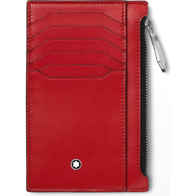 Montblanc Red Leather Meisterstuck Pocket Holder 8CC (Size 8.5 x 0.5 x 13.5 cm)