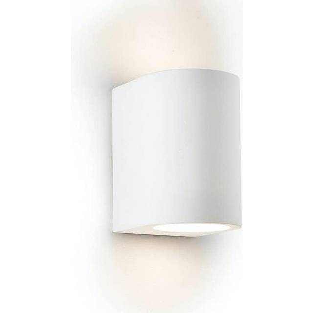 Searchlight 8436 Gypsum G9 White Curved Cylinder Plaster Wall Light