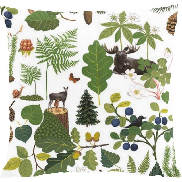 Arvidssons Textil Skogsliv grönt örngott 47 x 47 cm