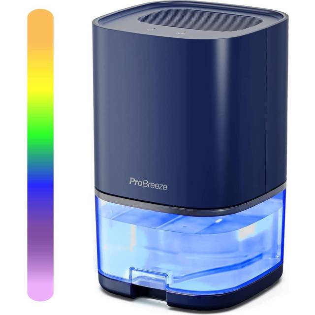Refurbished - 1000ml Dehumidifier with 4-hour Timer and LED Light - Blue