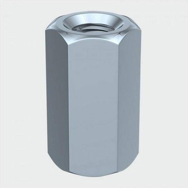 TIMco NC8ZP Connector Nut DIN 6334 BZP Bag of 4