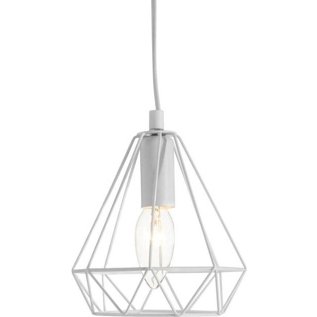 Premier Housewares Beli Pendant with Light Metal Wire - White