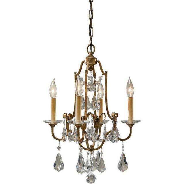 4 Bulb Chandelier Hanging Pendant LIght Oxidized Bronze LED E14 60W Bulb