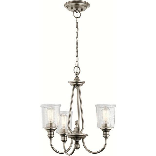 3 Bulb Chandelier Hanging Pendant LIght Classic Pewter LED E27 60W Bulb