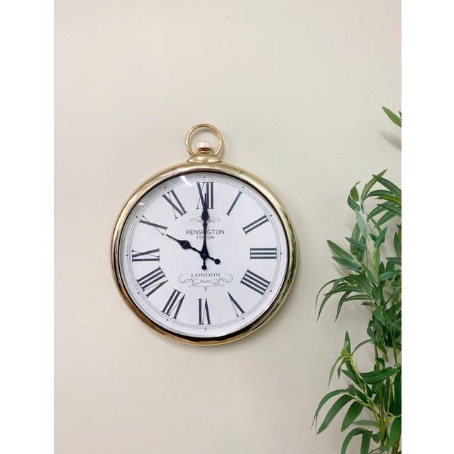 Copper Pocket Watch Clock Kensignton Station Large Wall Clock 42cm