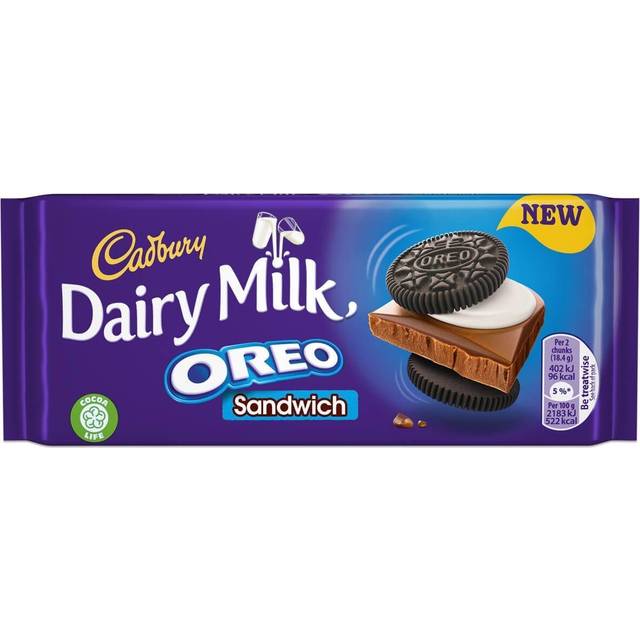 Dairy Milk Oreo Sandwich Chocolate Bar 96g