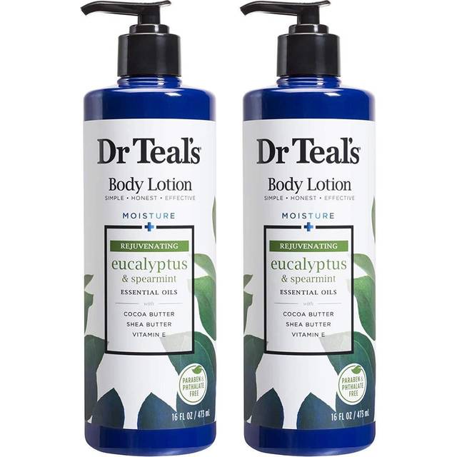 Dr Teal's Body Lotion Moisture Rejuvenating Eucalyptus & Spearmint  16 fl oz Pack of 2