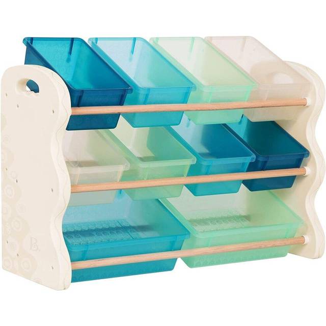 B. spaces by Battat BX1630Z B Totes Tidy Â Toy Organiser with 10 Kids Storage Bins Â Trendy Toddler Furniture Set