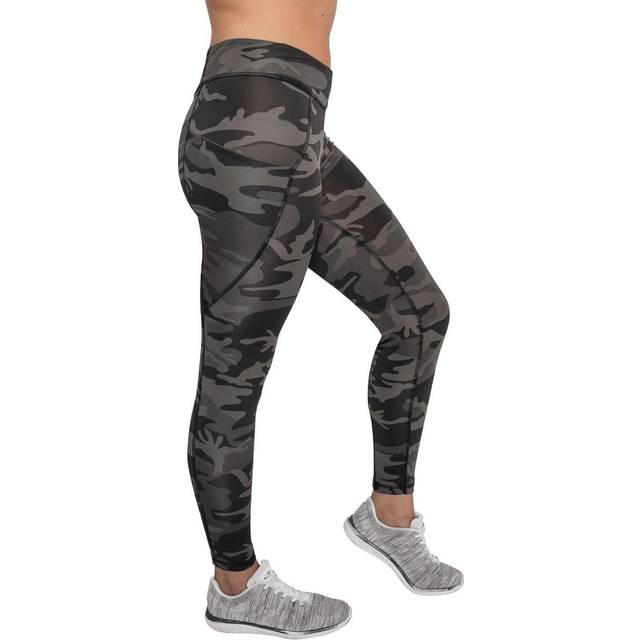 Rothco Womens Workout Performance Camo Leggings With Pockets Grön