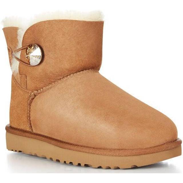 (WMNS) UGG Mini Bailey Button Bling 1016554-CTGL - BROWN - 7