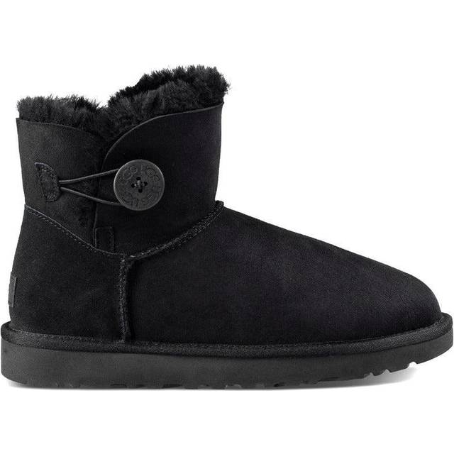 (WMNS) UGG Mini Bailey Button II Boot Fleece Lined Black 1016422-BLK - 5