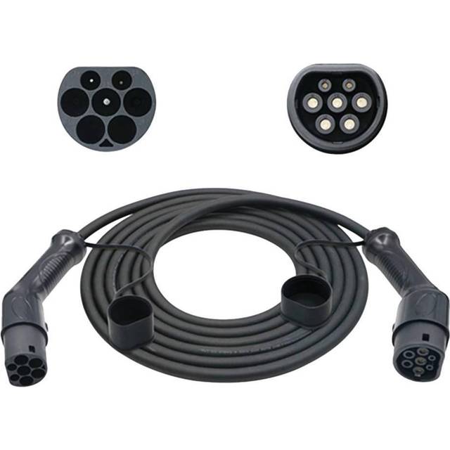 Sinox Elbil type 2 ladekabel 1 faset (32 A/7,6 kW) | 5 meter | PRIS-MATCH