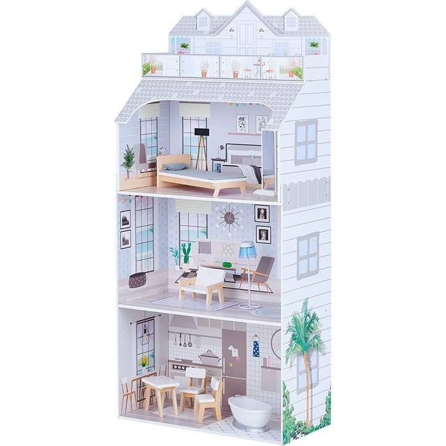 Teamson Kids Olivia'S Little World 3-Floor Deluxe Dollhouse With Accessories (Grey) - One Colour