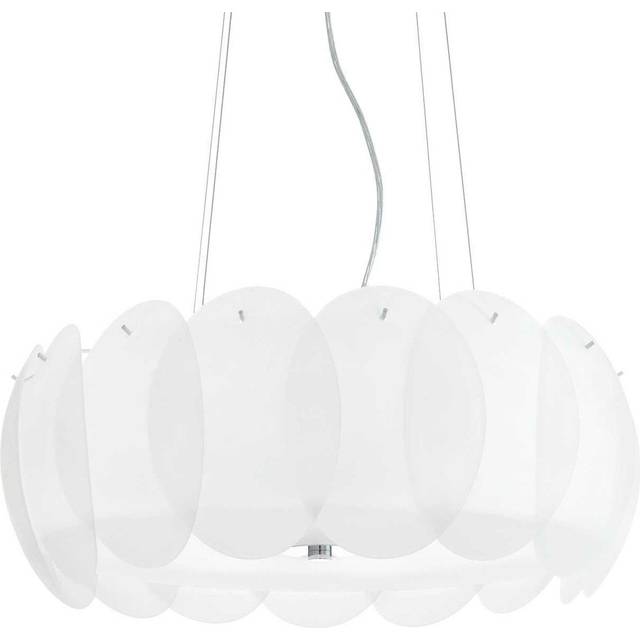 Ideal Lux Ovalino - 8 Light  Large Ceiling Pendant White, E27