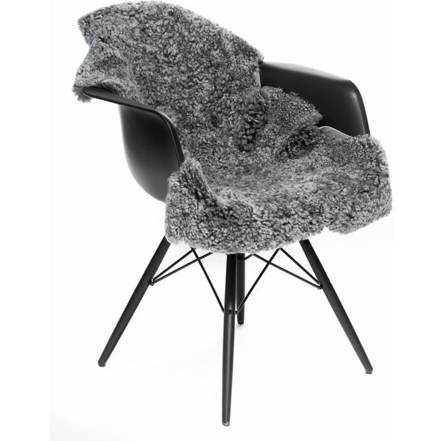 Natures Collection Premium kort krøllet Lammeskind Grå, Beige cm