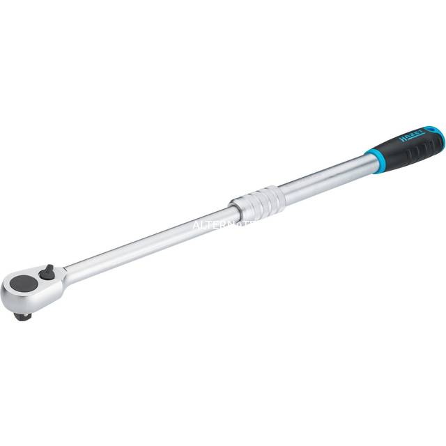 HAZET HiPer fine-tooth reversible ratchet 916HPLG I 12.5 mm (1/2 inch) square drive, small operating angle (4 degrees), with ball lock I extra long ve