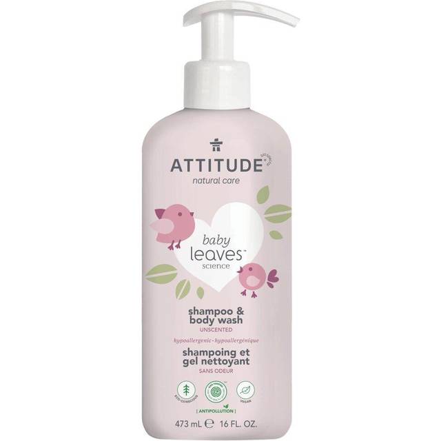 Attitude Baby Leaves Shampoo & Body Wash Unscented 16 fl oz