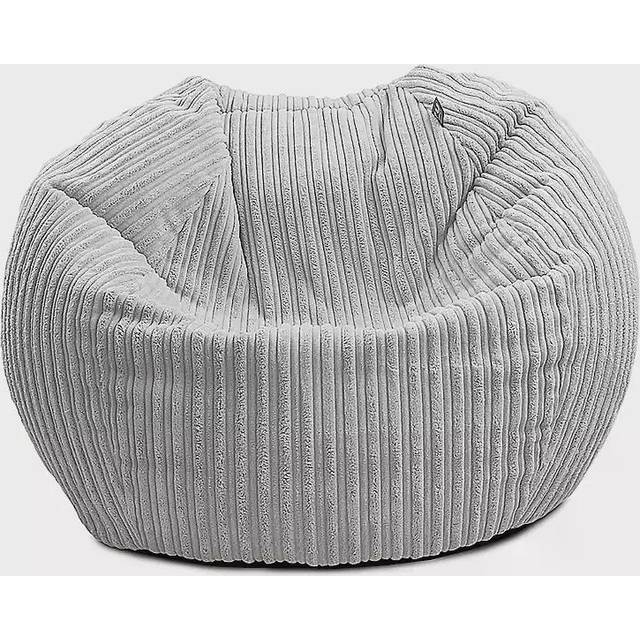 rucomfy Beanbags rucomfy Kids Slouchbag Bean Bag - Jumbo Cord - Platinum Grey, Grey