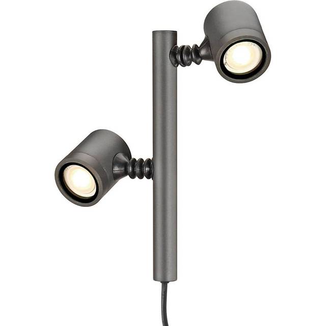 SLV Fristående MYRA 2-belysning för stigar, väggar, ingångar, LED utomhus trädgårdslampa/GU10 IP44 4,5 W antracit, aluminium, 4,5 W