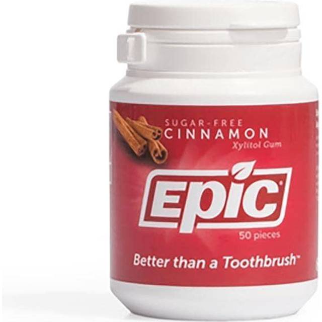Epic Dental Xylitol Gum Sugar-Free Cinnamon 50 Pieces