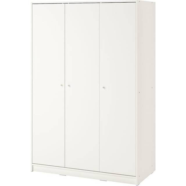 KLEPPSTAD Wardrobe with 3 doors, white, 117x176 cm