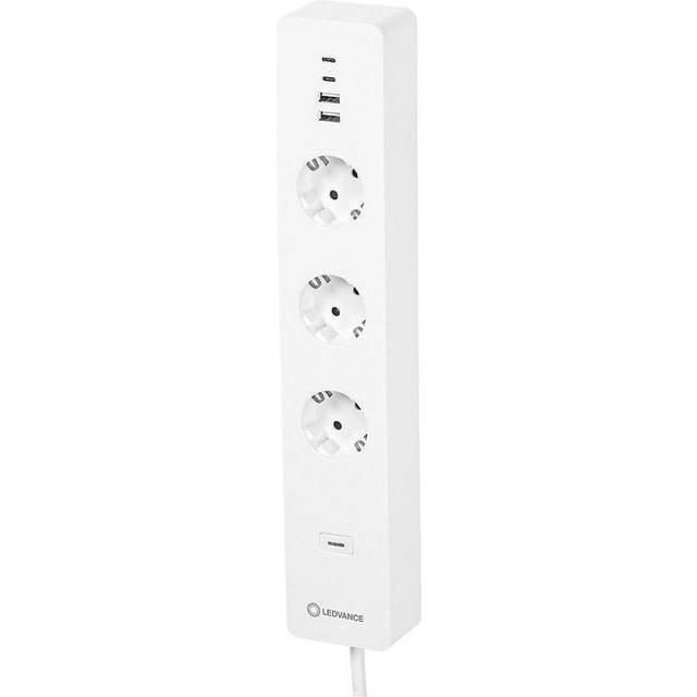 WiFi Multi Power Socket med smart 3 EU-uttag och USB-portar 1 förpackning