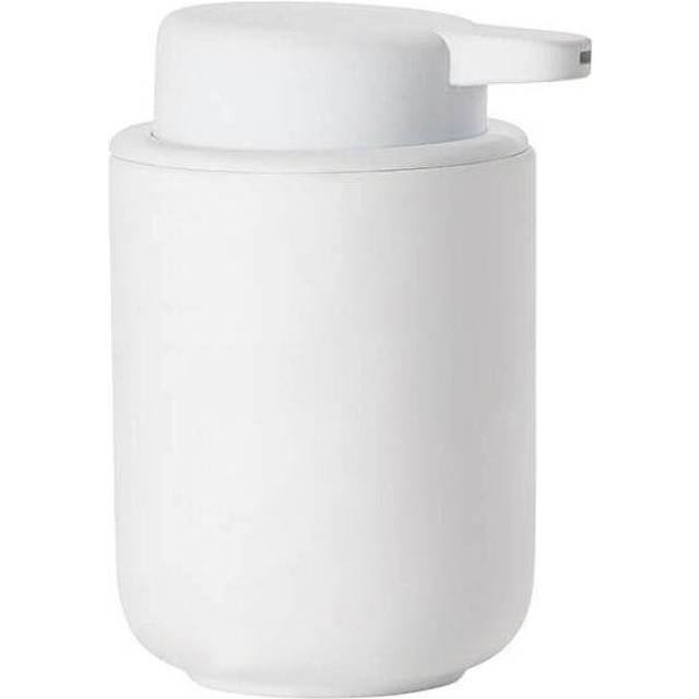 Zone Denmark Ume tvålpump för flytande tvål, stengods/keramik med soft touch-beläggning, skandinavisk design, 250 ml, höjd 12,8 cm, vit
