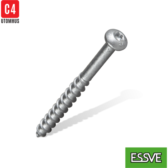 Lättbetongskruv Kullrigt Huvud Corrseal C4 8,0x90mm 100st Essve