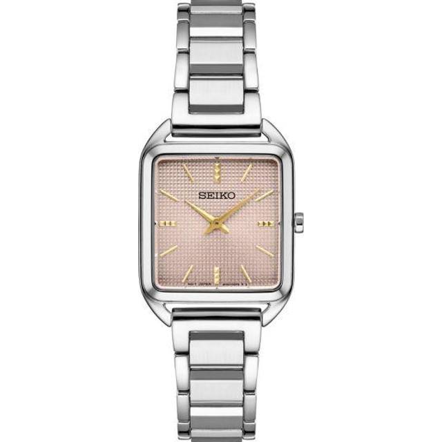 Seiko SWR077P1 Damenuhr eckige Damenuhr 26mm 5ATM