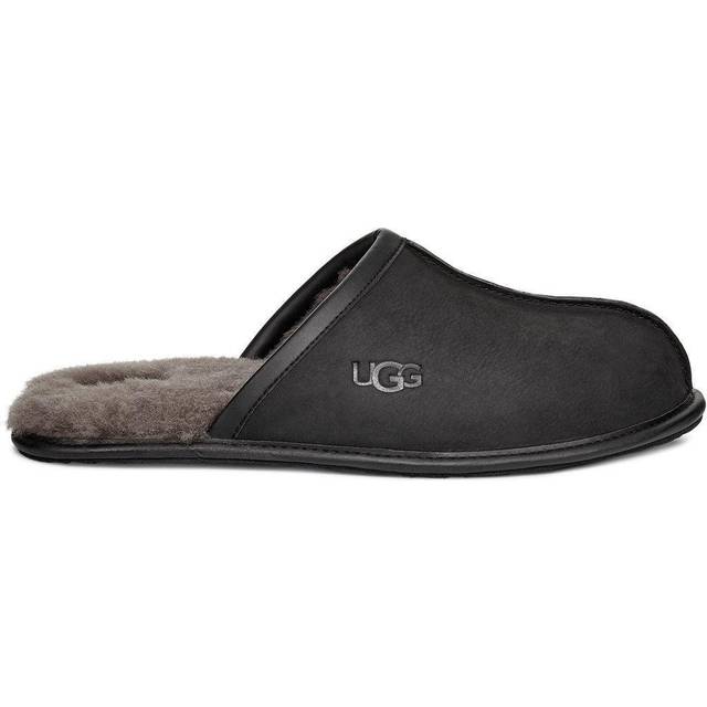 Ugg Mens Black Scuff Sheepskin Slippers Eur 40 / 6 Uk Men - BLACK