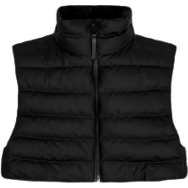 Rains Trekker Cropped Quilted Shell Gilet - Black