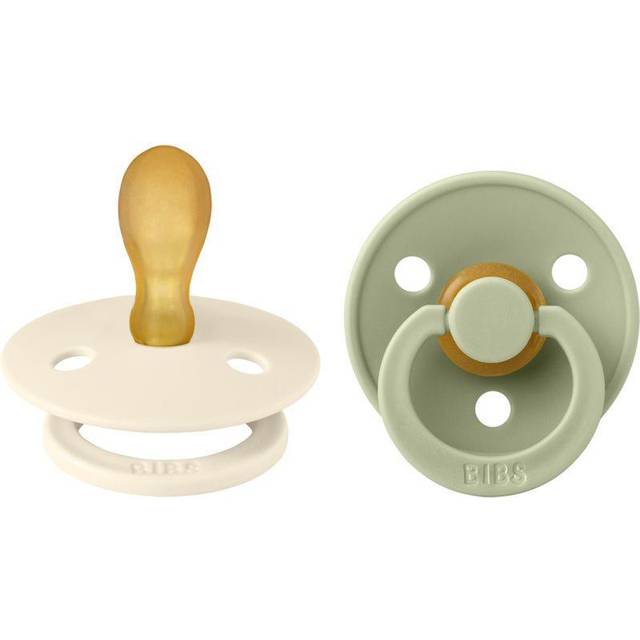 BIBS Pacifier Colour Latex Symmetrical Ivory/Sage Size 2 2 st