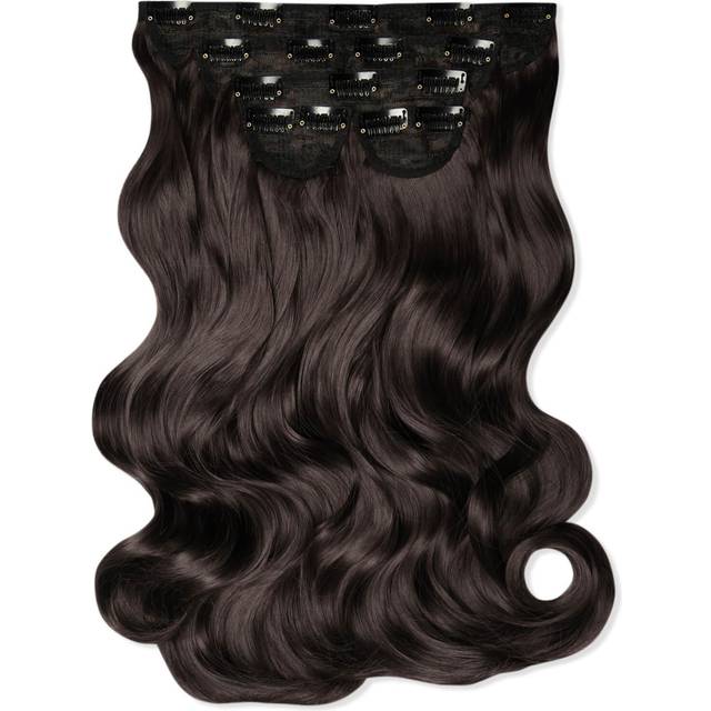 Super Thick 22" 5 Piece Natural Wavy Clip In Hair Extensions - LullaBellz - Dark Brown