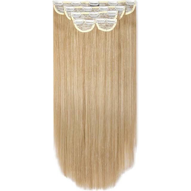 LullaBellz Super Thick 22 5 Piece Straight Clip In Extensions (Various Shades) - Golden Blonde