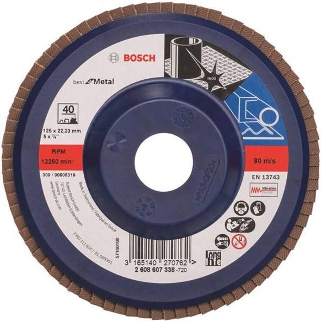 Bosch X571 Best for Metal Straight Flap Disc 115mm 60g Pack of 1