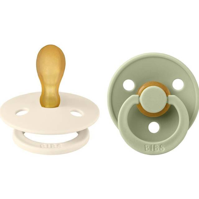 BIBS Colour Latex Symetrisk Napp Ivory/Sage - Flera storlekar