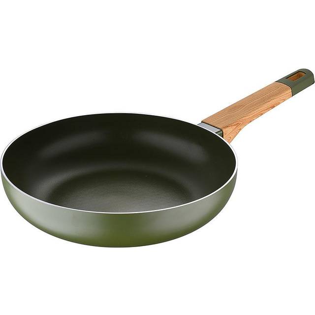 Pressed Aluminium Non-stick Induction Frying Pan 26cm Green Earth