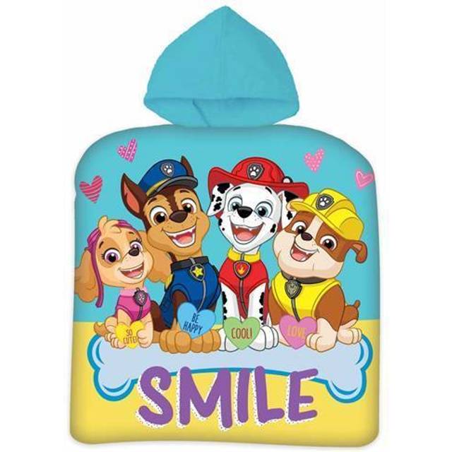 Licens Badeponcho Børnehåndklæde Paw Patrol Smile 50x100 cm 100% Bomuld