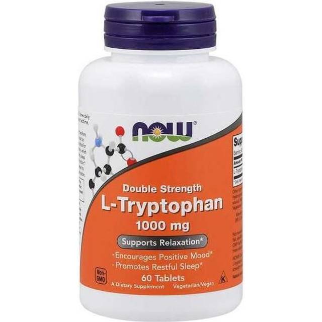 NOW Foods  L-Tryptophan  Double Strength  1 000 mg  60 Tablets