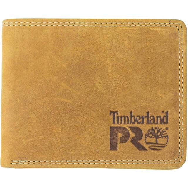 Timberland PRO herr smalt läder RFID tvåfaldig plånbok med ID-fönster på baksidan