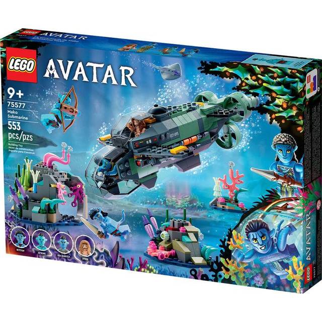 LEGO Avatar: The Way of Water Mako Submarine 75577 Buildable Toy Model  Underwater Ocean Set with Alien Fish and Stingray Figures  Movie Gift for Kids