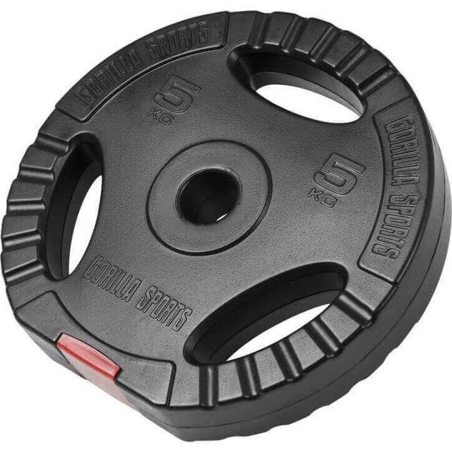 Gorilla Sports Pro Tri Grip Weight Plate 5kg