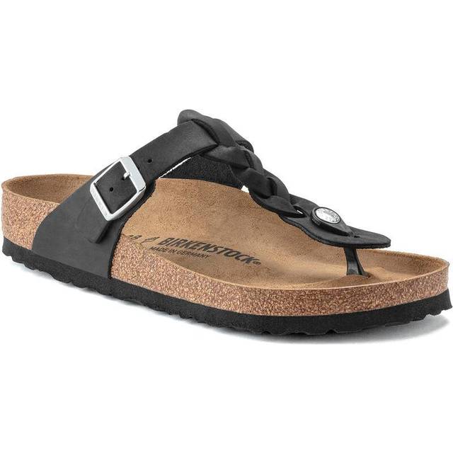 Birkenstock Women's Slim-Fit Braided Leather Sandals - EU 41/UK 7.5 - Black