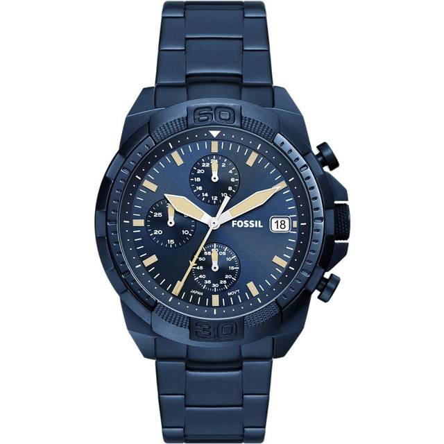 Fossil FS5916 Bronson Blue IP Chronograph Bracelet Watch - W10295
