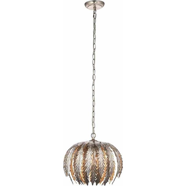 Endon 98044 Delphine 1 Light Pendant Silver