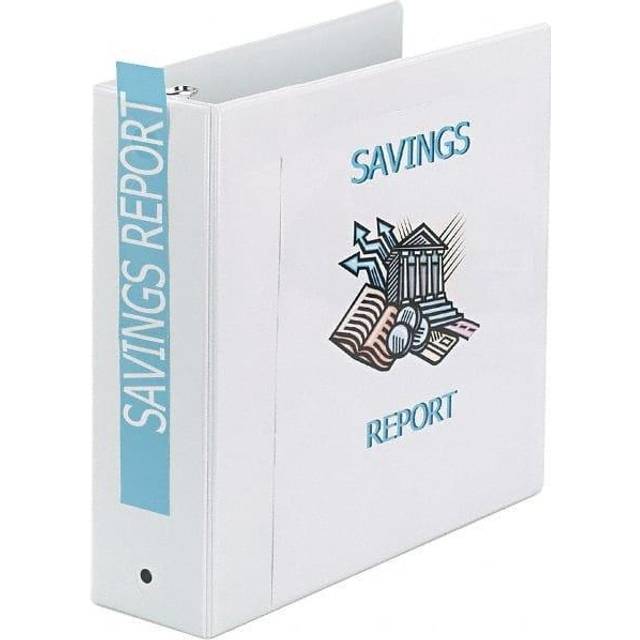 "Avery Economy View 3 Ring Binder  3"""""""" Round Rings  1 White Binder (05741)"